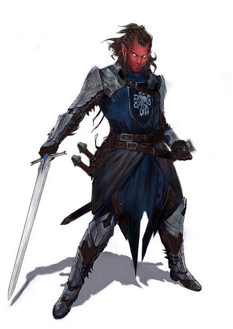 Tiefling Warrior Character Portraits Character Art Dungeons And