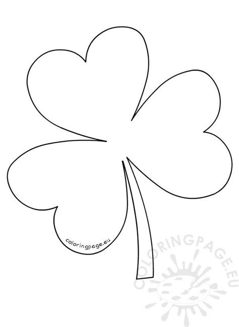 Patrick's day coloring pages online. Shamrock Pattern Template - Coloring Page