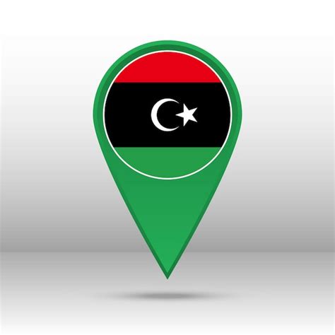 Premium Vector Map Pin Libya Flag Vector