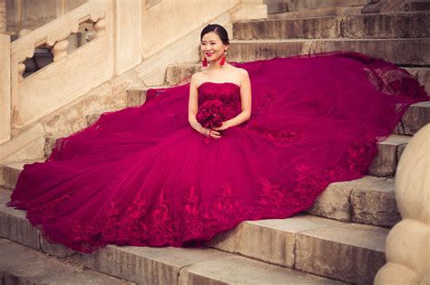 Free Images Woman Photography Model Red Fashion Pink Wedding Dress Bride Stairs