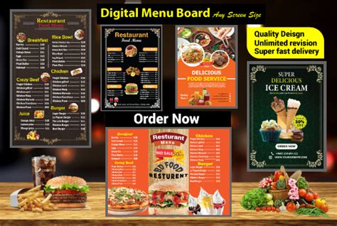 I Will Design Restaurant Menu Food Menu And Digital Menu Screen For