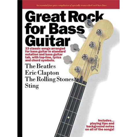 Wise Publications Great Rock For Bass Guitar Bass Tab Dv247