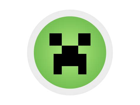 Minecraft Green Creeper Round Icon Ui Design Motion Design And 2d Art