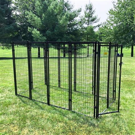 Kennelmaster 4 Ft X 8 Ft X 6 Ft Welded Wire Dog Fence Kennel Kit