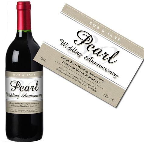 Top selected products and reviews. Personalised Pearl Wedding Anniversary Red Wine | The Gift ...