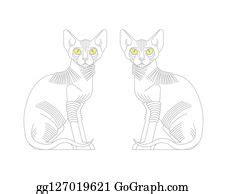 Hairless Cat Clip Art Royalty Free GoGraph