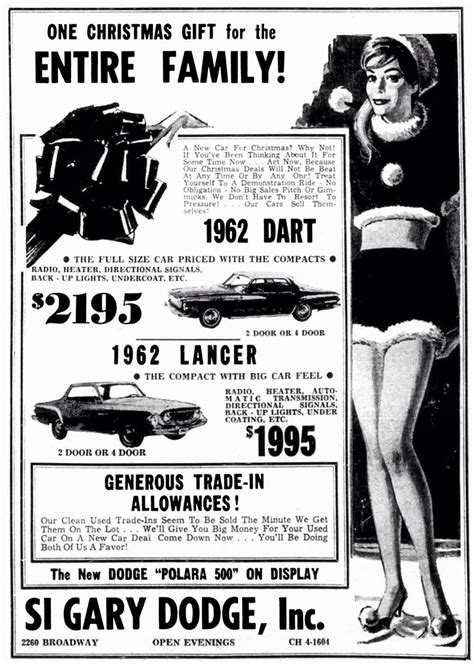 62 Dodge Display Newspaper Christmas Sale Ad Retro Advertising