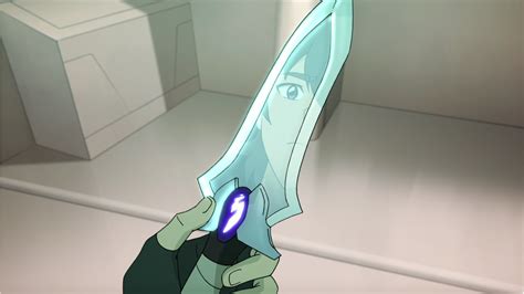 Keith S Reflection On His Knife Blade With The Blade Of Marmora Galra