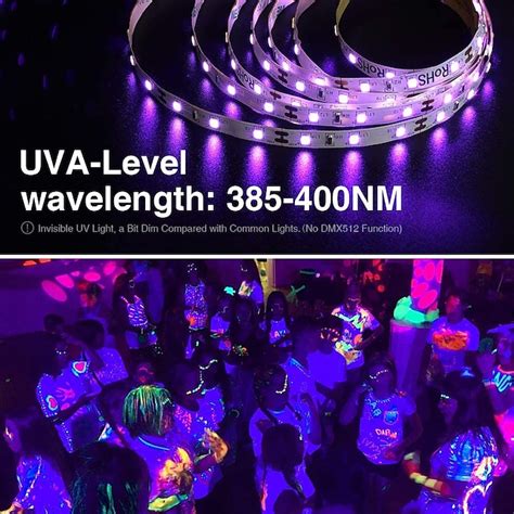 Led Strip Light 2x5m 328ft Led Uv Black Light Strip Kit 600 Units Uv