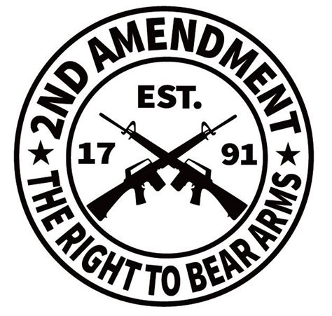 2nd Amendment Crossed Ar 15 Decal Etsy