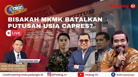 Live Dialog Detak Sumbar Mkmk Usut Pelanggaran Etik Hakim