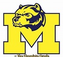 the michigan wolverines logo on a white background