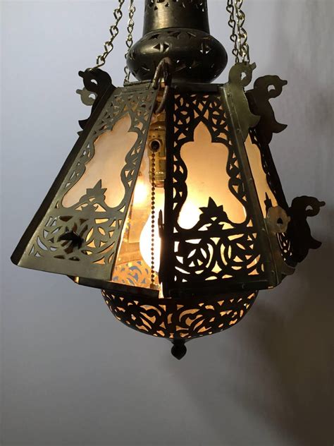 Mid Century Petite Brass Moroccan Lantern For Sale At 1stdibs