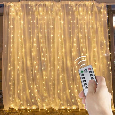 Buy Window Curtain Lights 600 Led 20 Feet Dimmable With Remote To Set