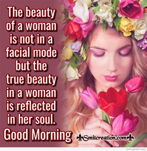 Good Morning Quote On True Beauty Of Woman