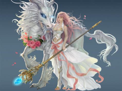 Mystical Creature Dragon Horse Fantasy Artwork Fantasy Girl