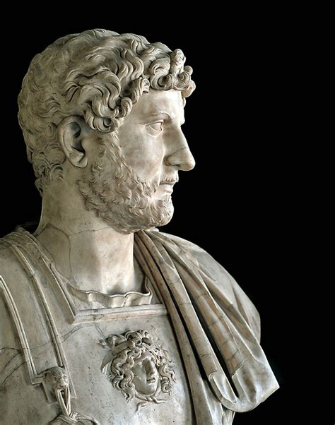 Roman Bust Of Emperor Hadrian Dated To The 2nd Century Ce Marble