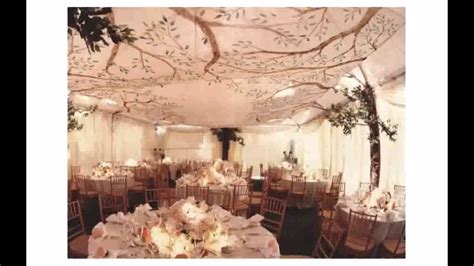 Drape fabric on the wall behind the main table or from the ceiling starting in one spot and draping it this will make it look like you've spent thousands on a wedding planner when in reality all you had to do is climb a ladder and hang some inexpensive. Wedding Reception Ceiling Decoration Ideas - YouTube