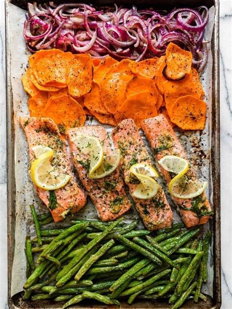 Sheet Pan Baked Salmon With Vegetables The Real Food Dietitians
