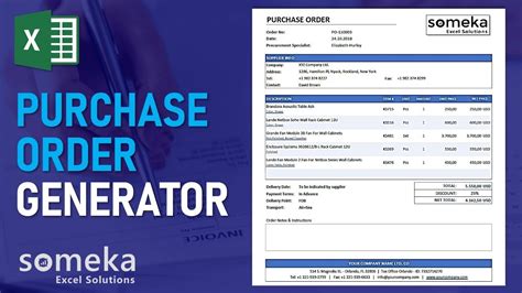 purchase order generator tracker create purchase order