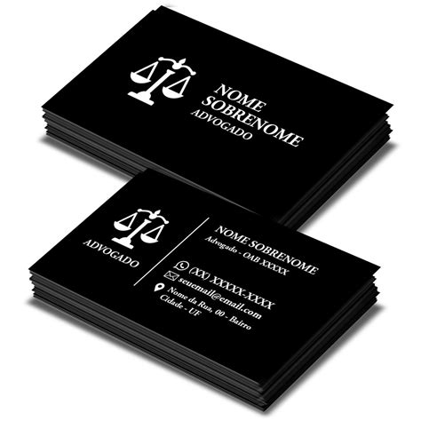 Cartão De Visita Advogado Advogada Modelo 04 Shopee Brasil