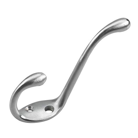 Richelieu Hardware 5 12 In Brushed Chrome Heavy Duty Coat Hook 237bcv