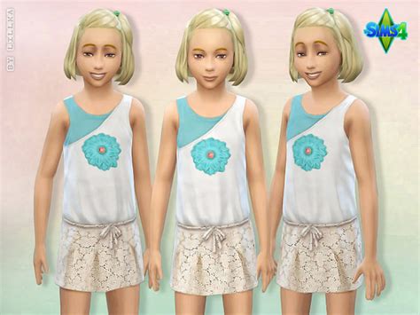 Child Summer Outfit 01 By Lillka At The Sims Resource Sims 4 Updates
