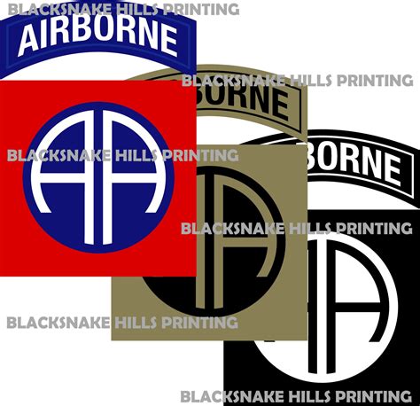 82nd Airborne Division Patch Vector Image Files Ai Pdf Etsy