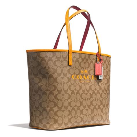 Lyst Coach Tote In Signature C Coated Canvas In Brown