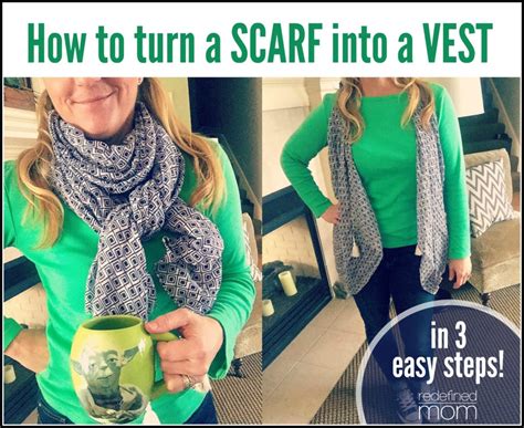 How To Turn A Scarf Into A Vest In One Minute