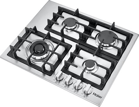 Haier Hcc2430ags 24 Inch Gas Cooktop With 4 Sealed Burners Dual Burner