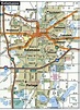 Kalamazoo city road map for truck drivers area town toll free highways ...