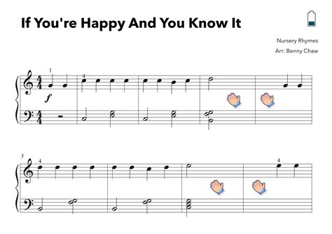 If Youre Happy And You Know It Arr Benny Chaw Sheet Music Nursery