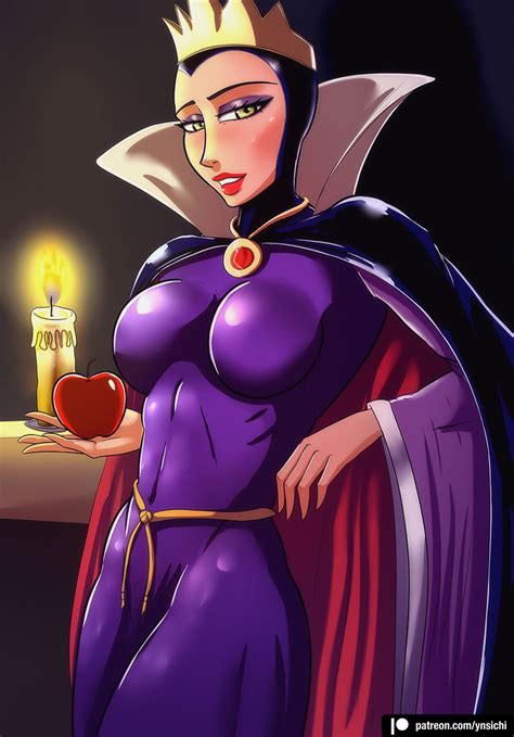 Rule 34 Breasts Disney Disney Villains Holding Apple Milf Snow White And The Seven Dwarfs The