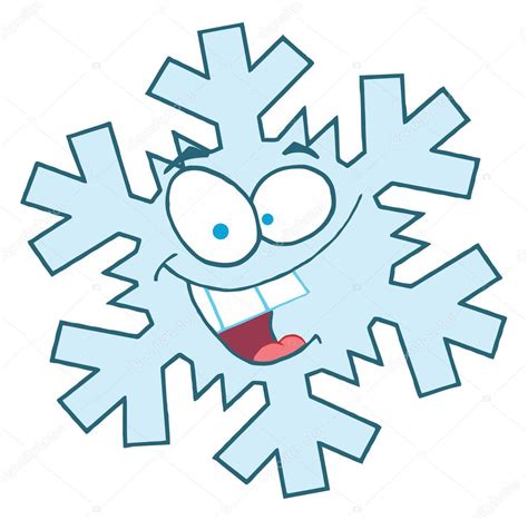 Snowflake Cartoon Character — Stock Photo © Hittoon 4727971