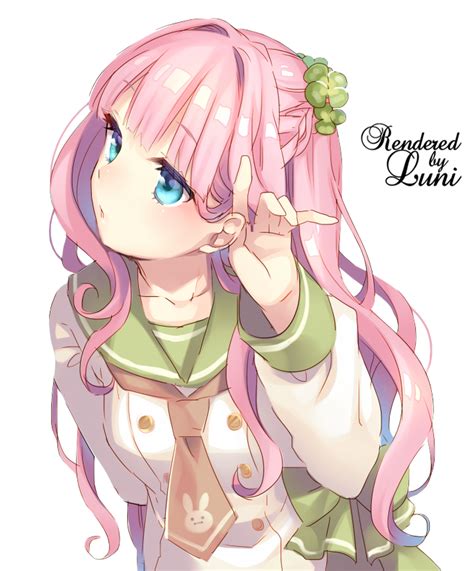 The mix of the two colors is definitely an alluring combination. Anime Render - Girl with blue eyes by Lunixxa on DeviantArt