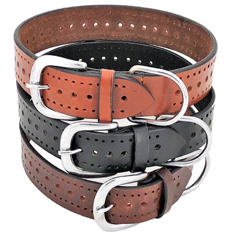 Genuine Real Leather Dog Collar For Medium And Large Pet Sz M Neck 12