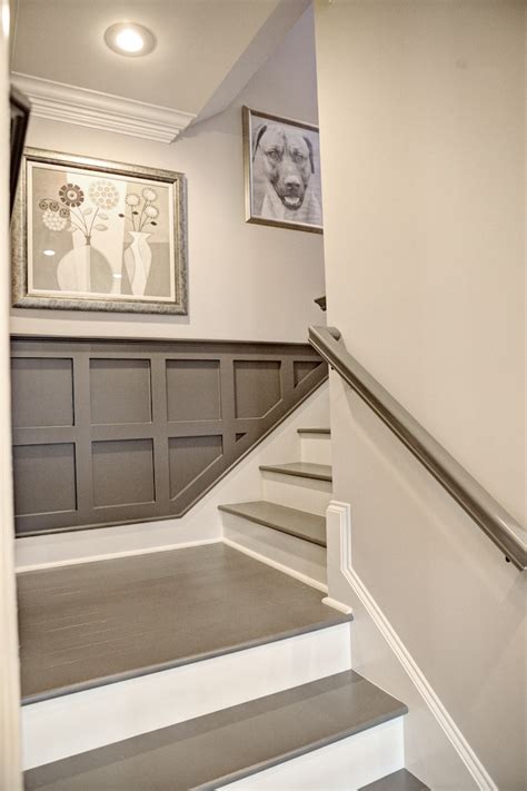 A fresh coat of paint to update the risers makes staircases look fresh and new highlighting architectural. Black and White and Loved All Over: Before & After: Carpeted Stairs to Painted Stairs