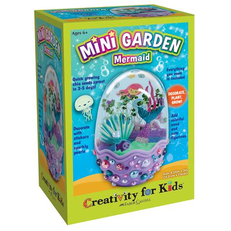 Creativity For Kids Mini Garden Mermaid Child Craft Kit For Boys And