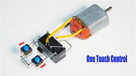 Dc Motor Single Touch Forward Reverse Control Circuit Youtube