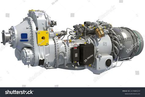 Turboprop Aircraft Engine 3d Rendering Stock Illustration 2174885237
