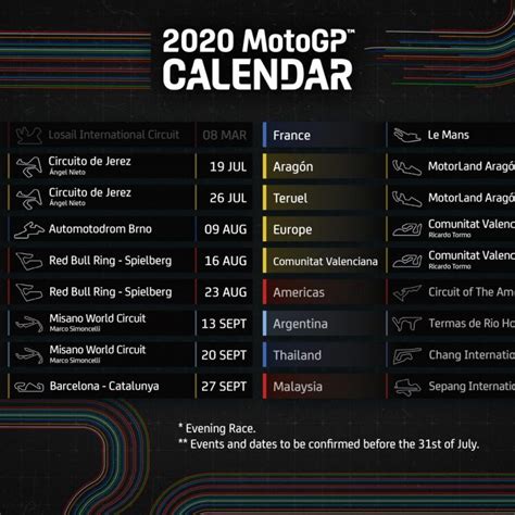 Motogp 2020 Updated Calendar Released Vroom