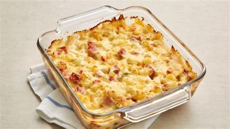 It replaces tater tots with potatoes o'brien. Creamy Ham and Potato Casserole Recipe - Pillsbury.com