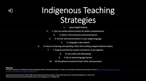 Indigenous Teaching Strategies Youtube