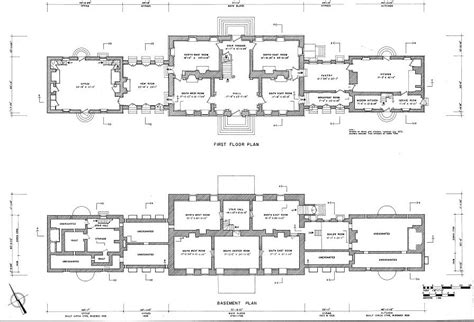 Floor Plans And Elevations Carters Grove Mansion Williamsburg Virginia