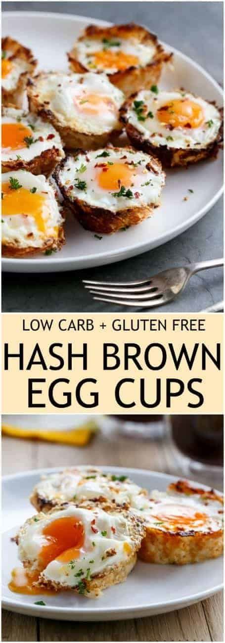 Remove when the nests are golden brown. Cauliflower Hash Brown Egg Cups (Low Carb + Gluten Free ...
