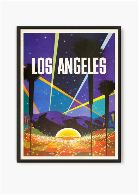 Los Angeles Travel Printtravel Poster Vintage Poster Etsy