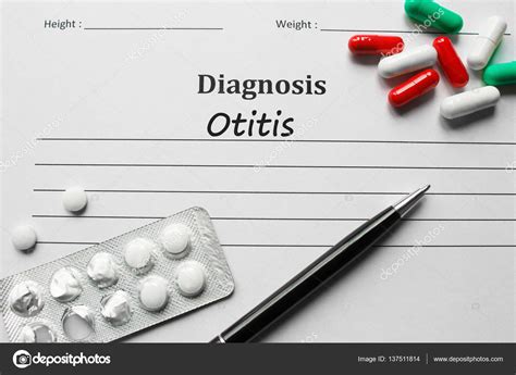 Otitis On The Diagnosis List Medical Concept Stock Photo By