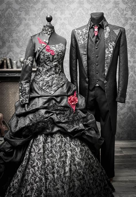 Exceptional Black Gothic Wedding Gown Original Feist Style Etsy