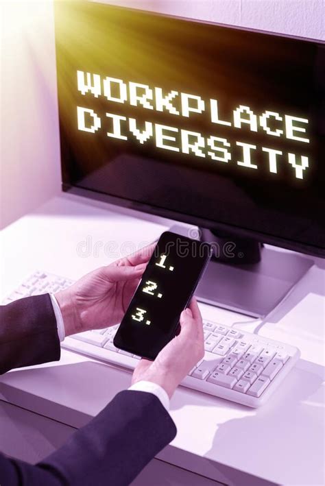 Text Caption Presenting Workplace Diversity Internet Concept Different Race Gender Age Sexual